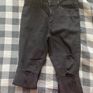 Old Navy black distressed jeans